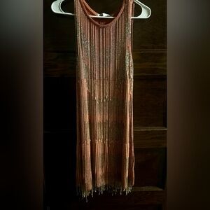 Zara,  Fringe Midi Dress, Size M, NWT